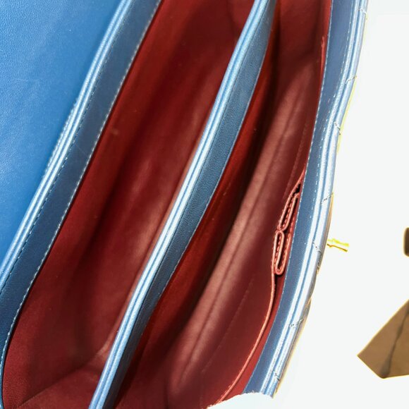 Chanel Navy Quilted Lambskin Medium Trendy Top Handle Bag - Picture 11 of 13